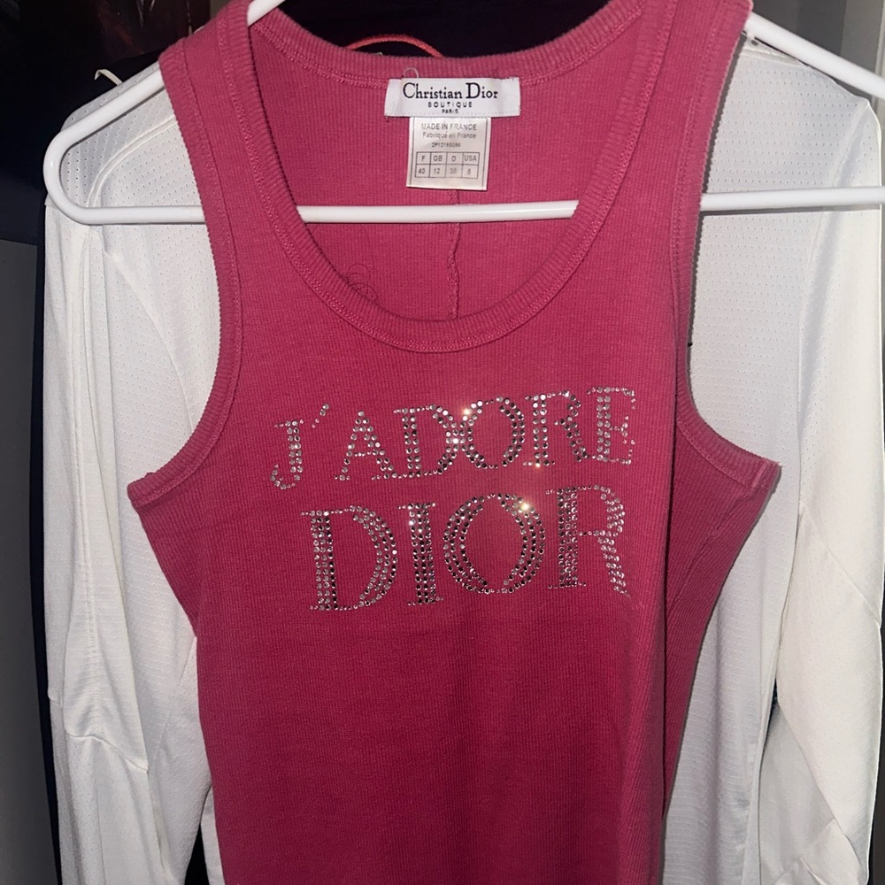 Pink Dior tank top